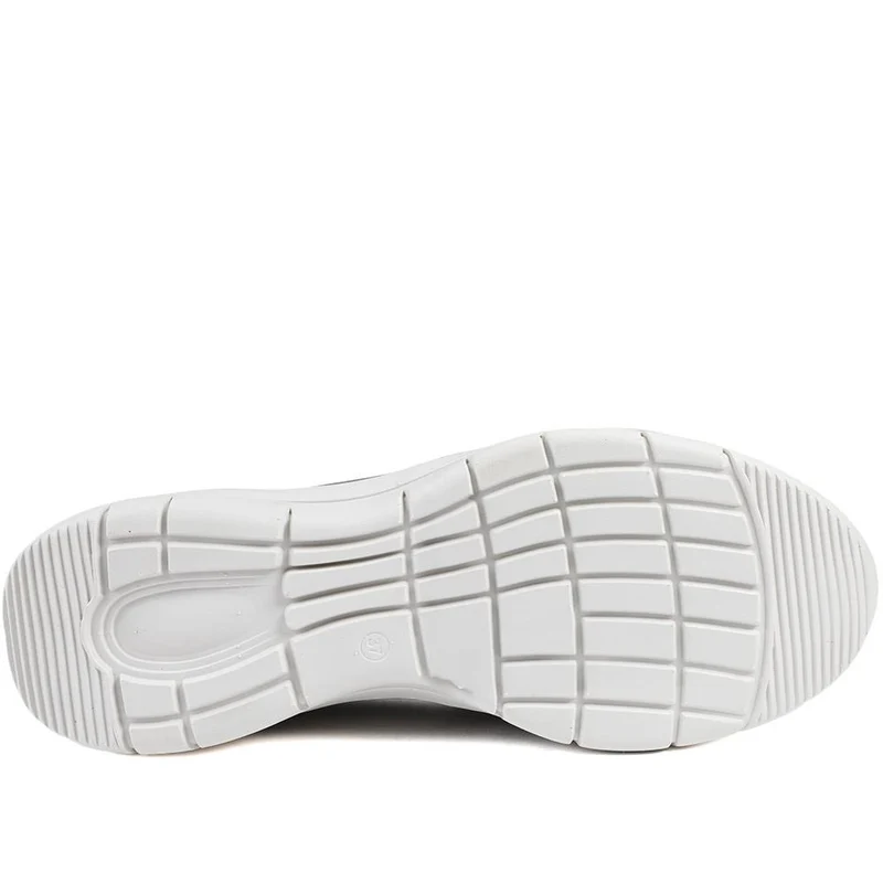 Wide Fit Leather Slip-On Shoes - BRK41034 / 327 021 - Pewter