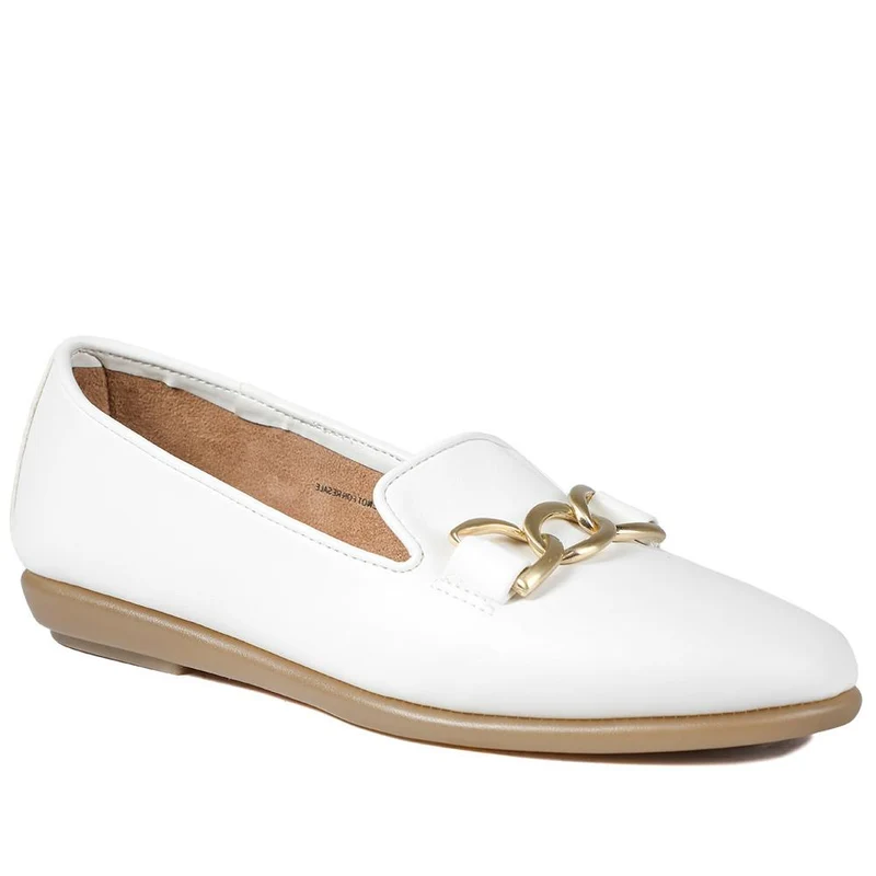 Elegant Wedge Loafers - UPSKY43001 / 329 004 - White