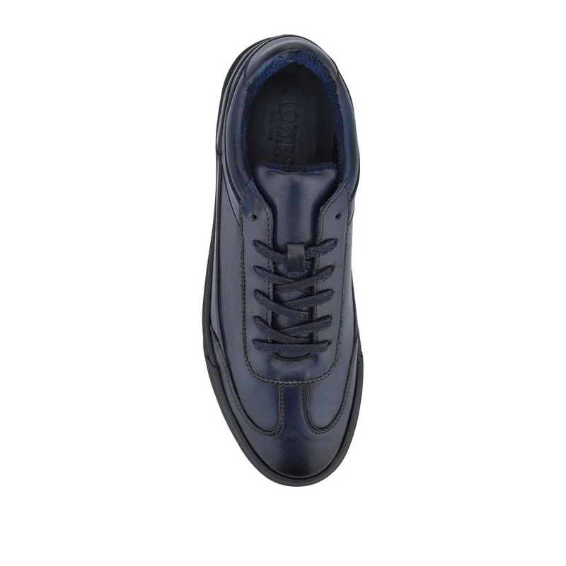 Thorne Leather Lace-Up Trainers - THORNE / 328 499 - Navy