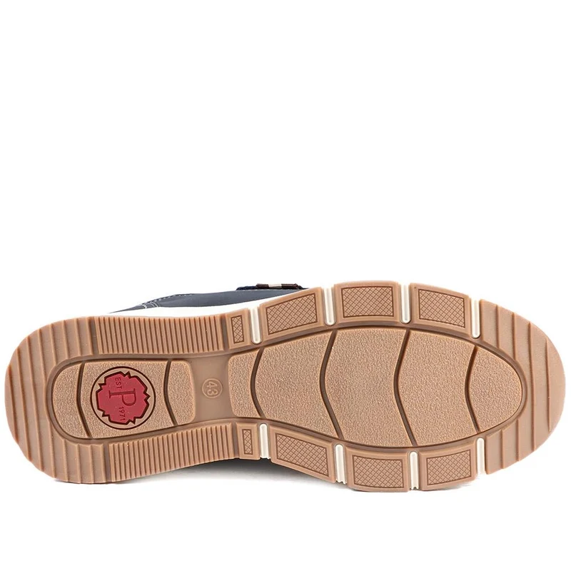 Wide Fit Adjustable Fasten Casual Shoes - WBINS42064 / 327 871 - Navy