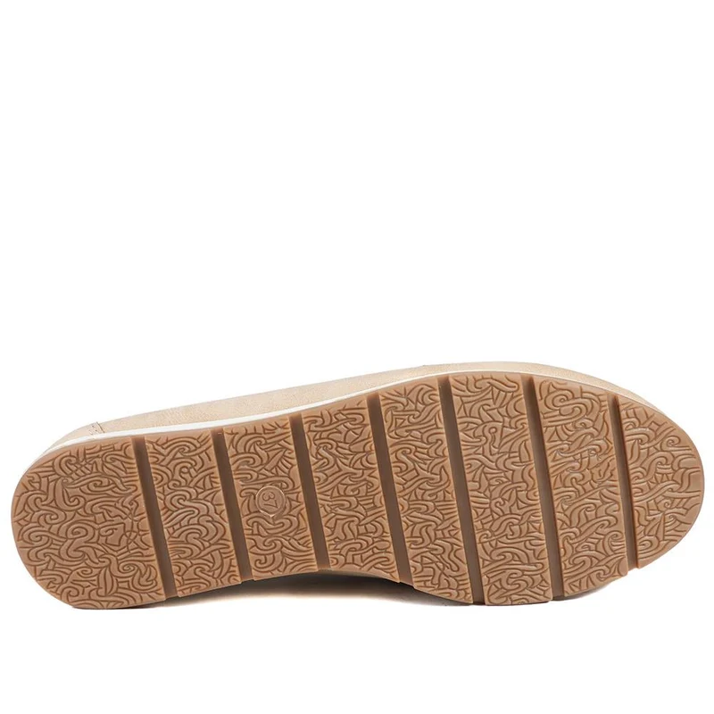 Breathable Buckle Detailed Moccasins - BAIZH41039 / 327 317 - Beige