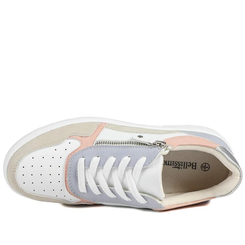 Bellissimo Zip & Lace Platform Trainers - BELWBINS43031 / 328 933 - Lilac