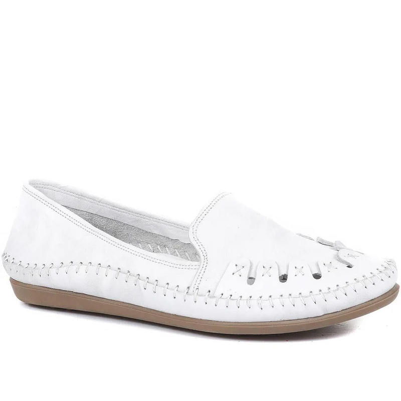 Leather Slip-On Pumps - GOKH29000 / 316 901 - White