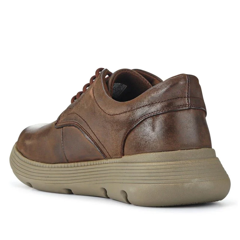 Easy Step In Casual Leather Lace Up Shoes - RISI41001 / 326 953 - Brown