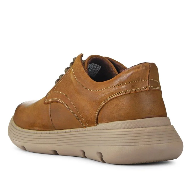 Easy Step In Casual Leather Lace Up Shoes - RISI41001 / 326 953 - Tan