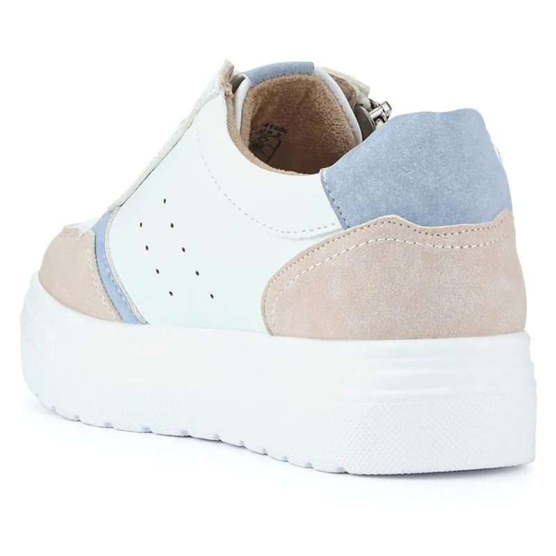Wide-Fit Dual-Fasten Platform Trainers - BELWBINS41004 / 326 812 - White