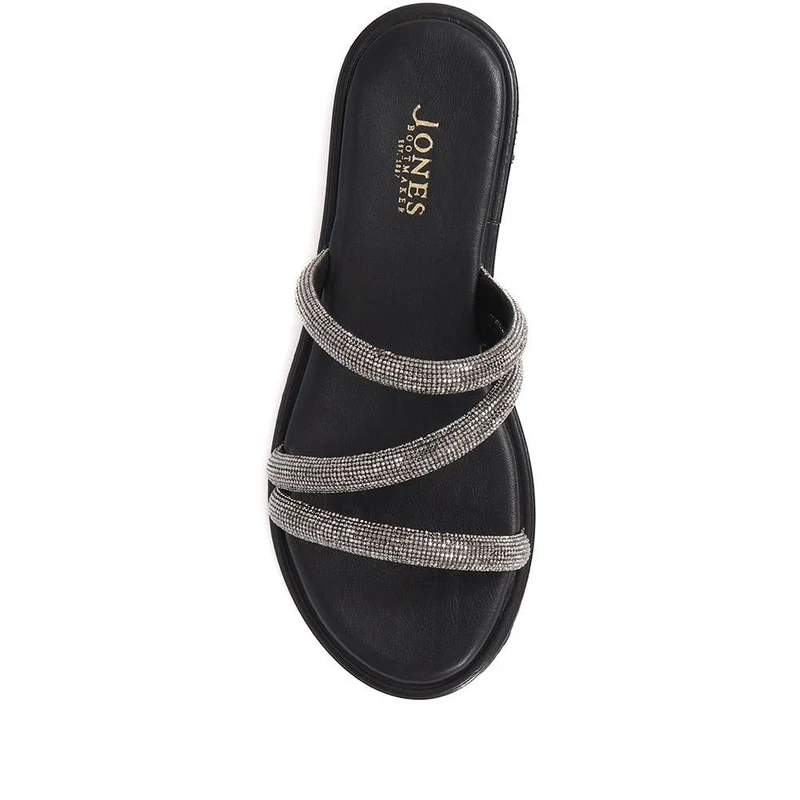 Ghita Calf Leather Sandals - GHITA / 325 568 - Black