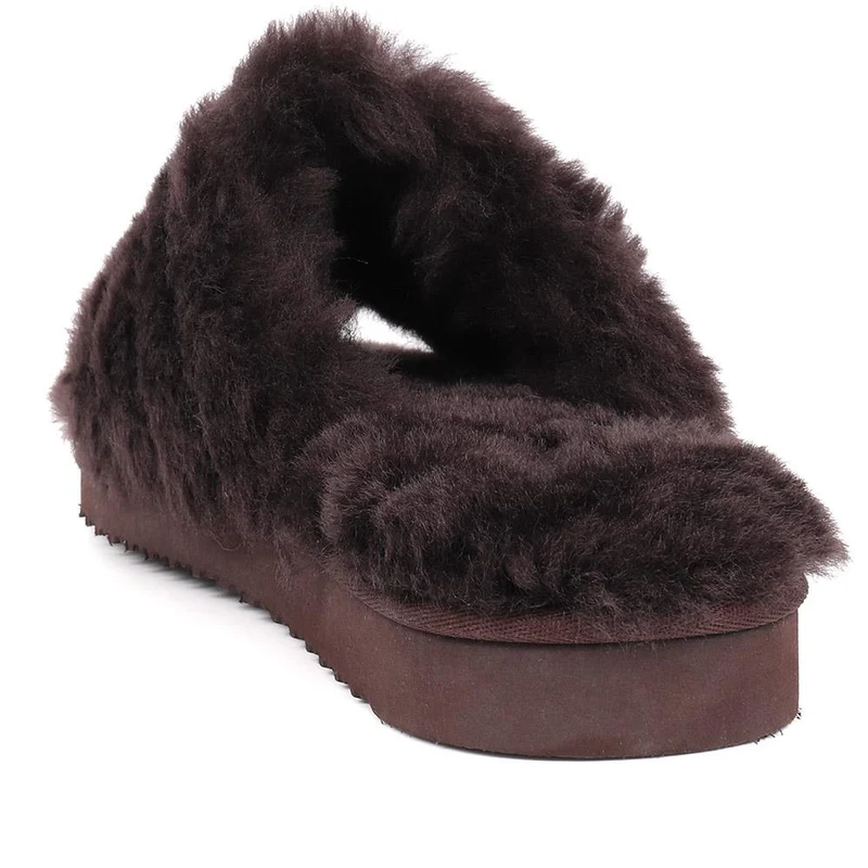 Falonda Faux-Fur Slippers - FALONDA / 326 074 - Chocolate