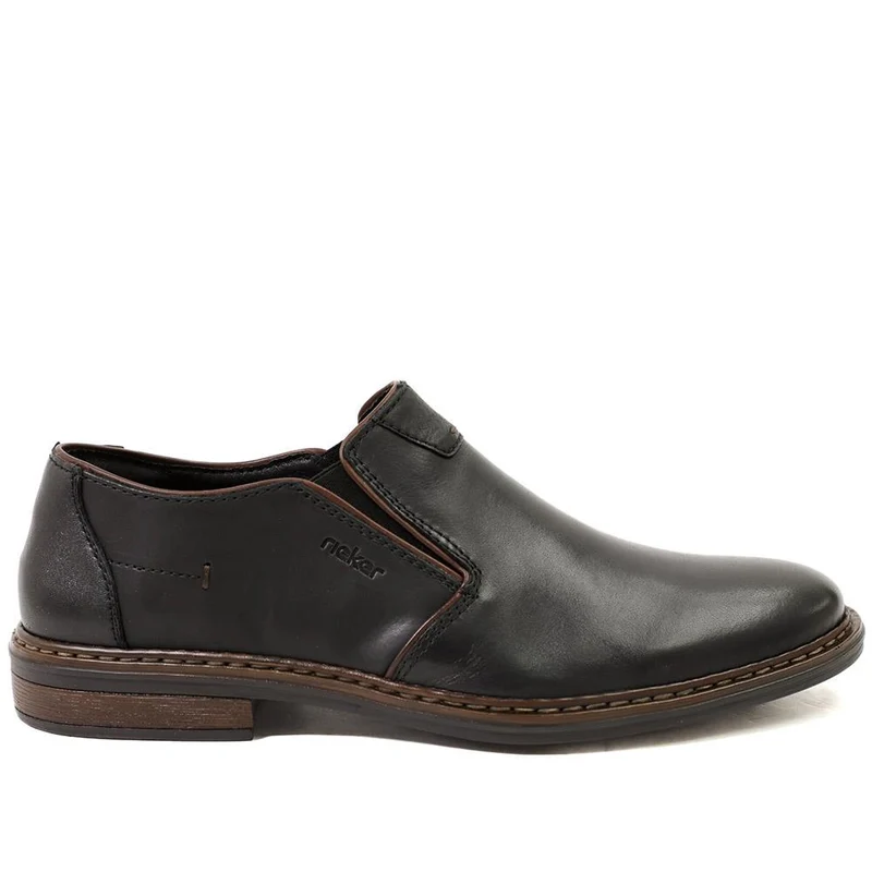 Rieker Smart Leather Slip On Shoes - RKR43511 / 328 970 - Black