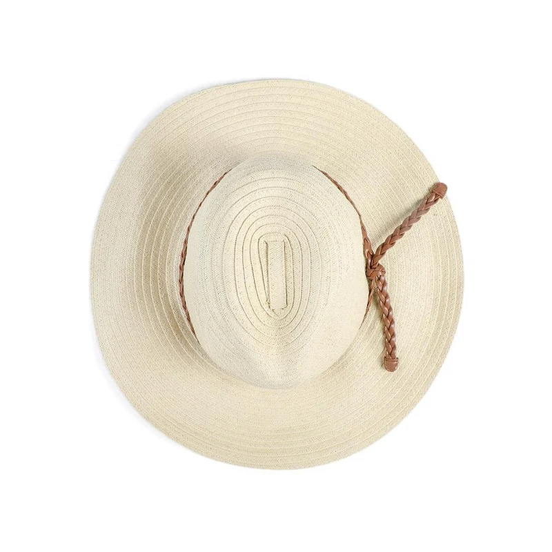 Wide Brim Sun Hat with Braided Band - QIA43000 / 329 301 - Natural