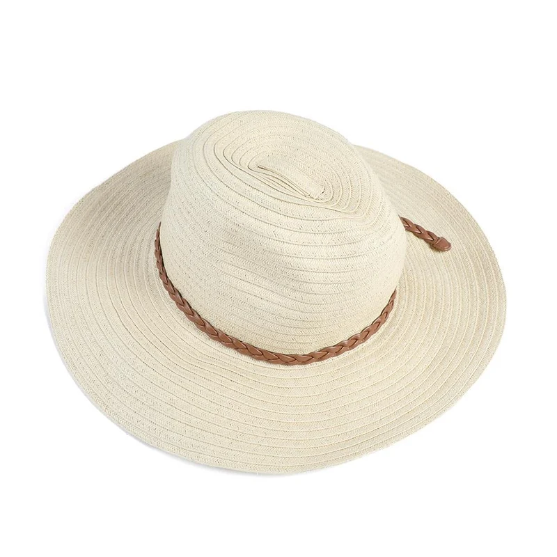 Wide Brim Sun Hat with Braided Band - QIA43000 / 329 301 - Natural