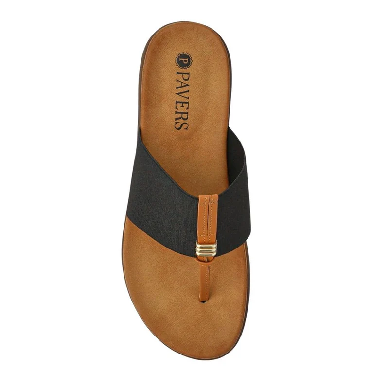 Flexible Toe Post Sandals - BAIZH41027 / 327 077 - Black
