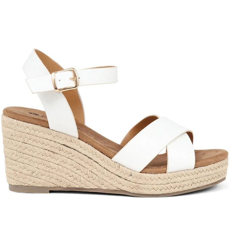 Lightweight Wedge Espadrilles - WBINS37095 / 323 624 - White