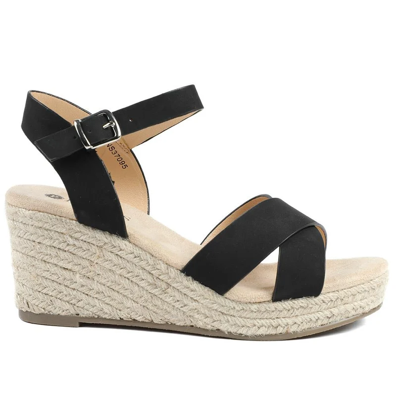 Lightweight Wedge Espadrilles - WBINS37095 / 323 624 - Black
