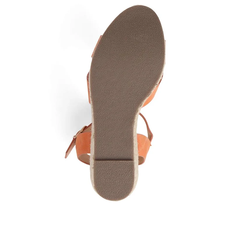 Lightweight Wedge Espadrilles - WBINS37095 / 323 624 - Orange