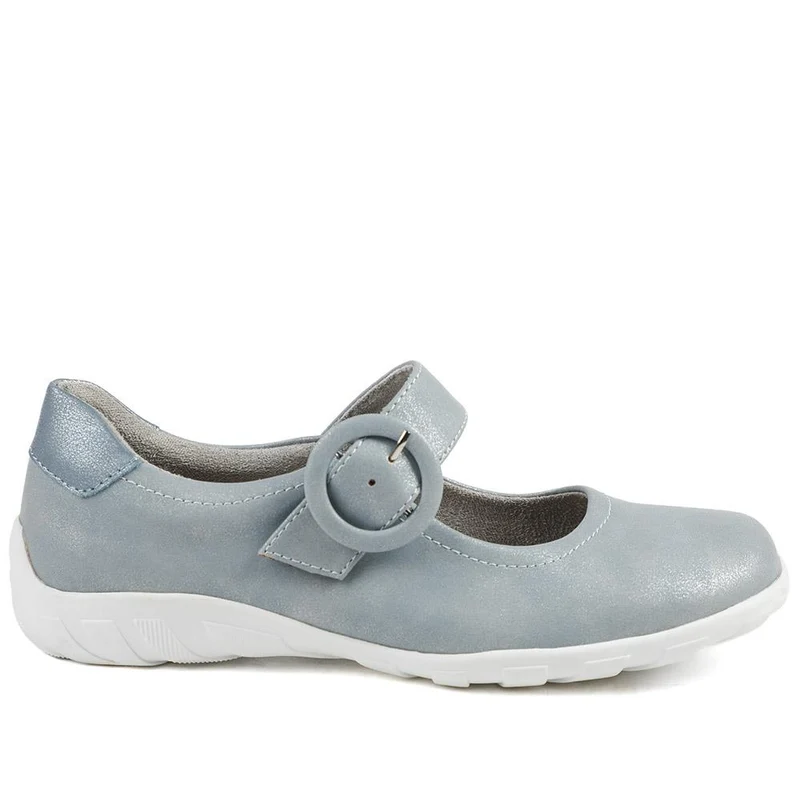 Casual Buckle Fasten Mary Janes - WBINS43015 / 328 824 - Light Blue