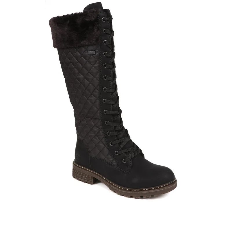 Quilted Fleece-Lined Ladies Boots - RKR38530 / 324 353 - Black