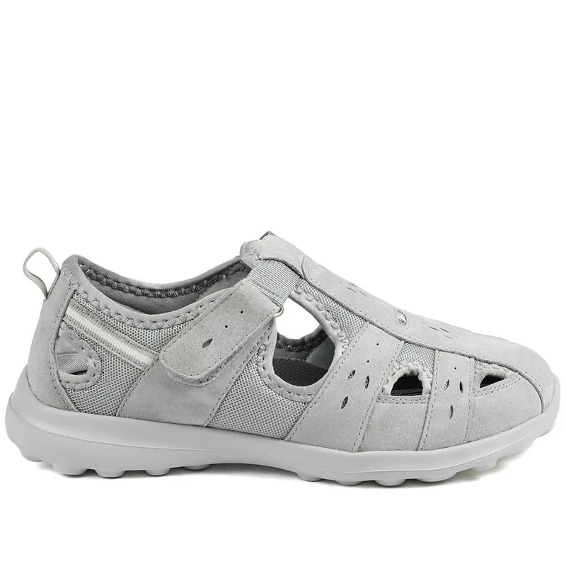 Easyfit Extra Wide Leather Monk Shoes - BLYTHE / 328 992 - Grey