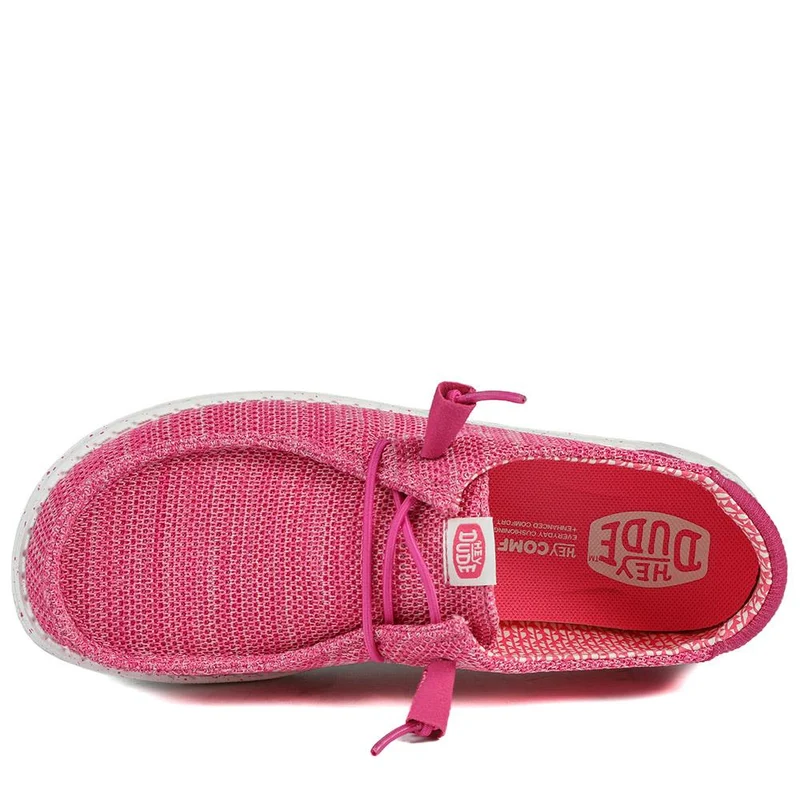 HeyDude Wendy Stretch Sox Shoes - GARD43504 / 329 357 - Fuschia
