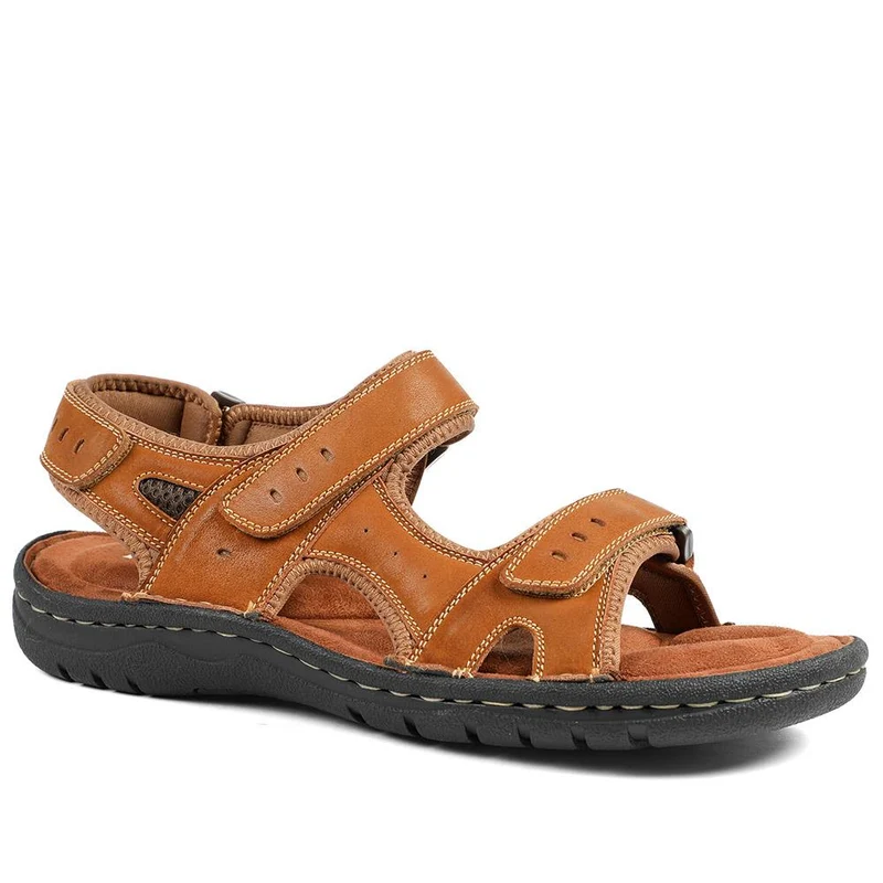 Leather Dual Fit Sandals - AATRA43006 / 328 929 - Tan
