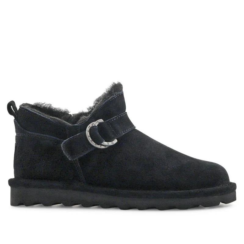 Soft Buckle-Detailed Ankle Boots - EDNB40030 / 326 895 - Black