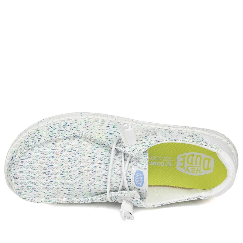 HeyDude Wendy Stretch Speckle Shoes - GARD43507 / 329 360 - White Multi