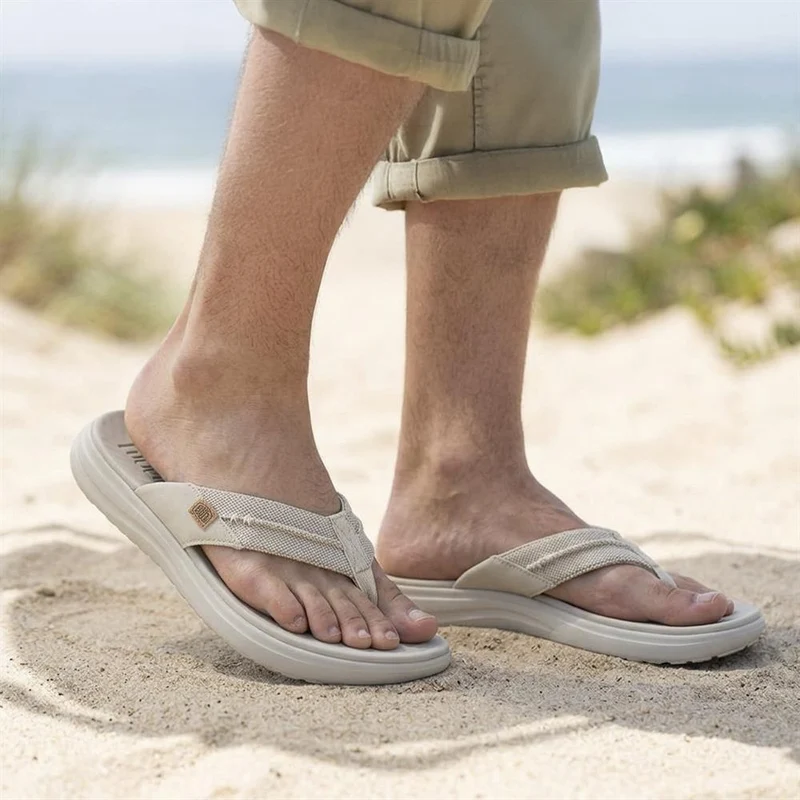 HeyDude Finn Flip Braided Flip Flops - GARD43500 / 329 353 - Beige