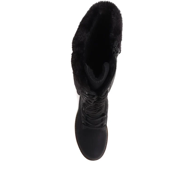 Quilted Fleece-Lined Ladies Boots - RKR38530 / 324 353 - Black
