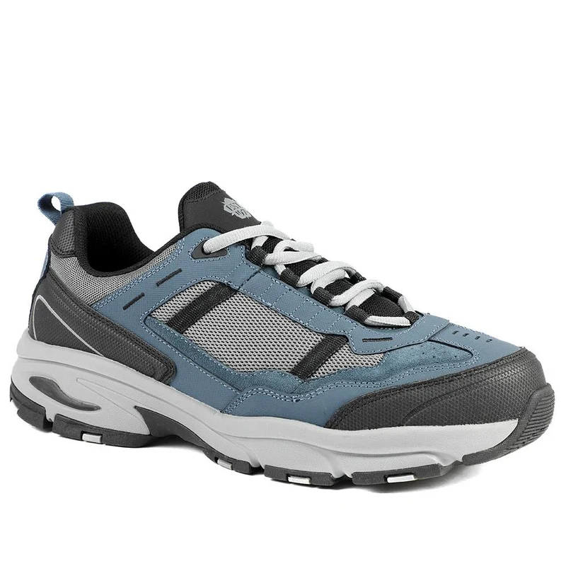Extra Wide Leather Memory Foam Lace Up Trainers - BOJIE43019 / 329 260