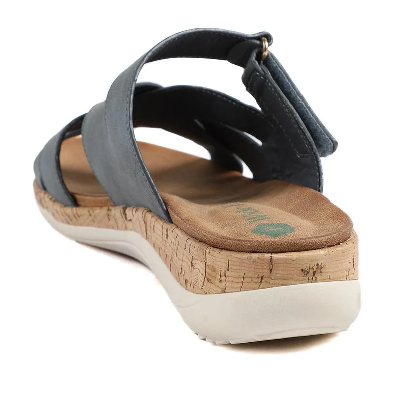 Wide Fit Adjustable Strappy Sandals - BAIZH43049 / 329 149 - Navy