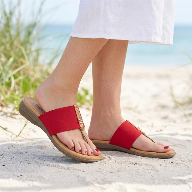 Flexible Toe Post Sandals - BAIZH41027 / 327 077 - Red