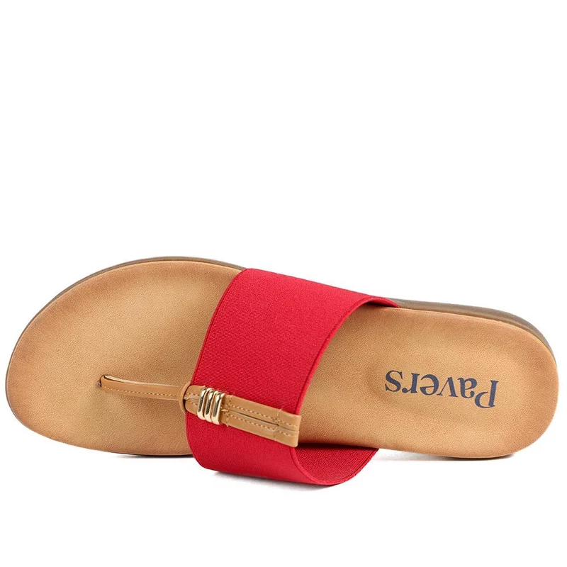 Flexible Toe Post Sandals - BAIZH41027 / 327 077 - Red