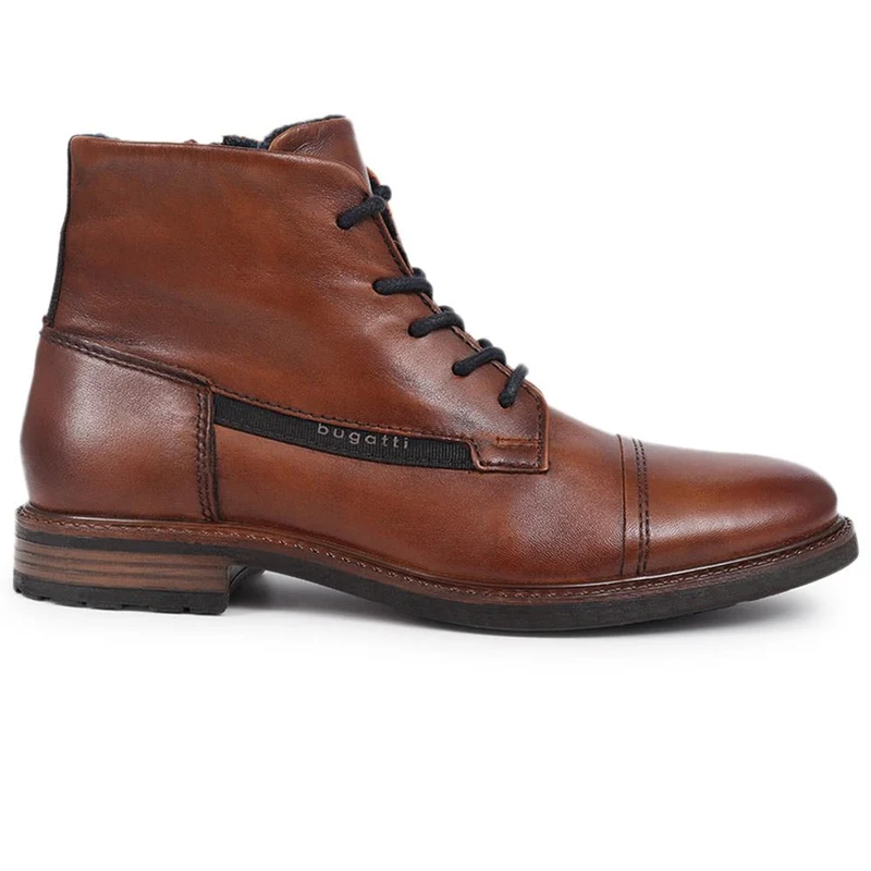 Lace-Up Ankle Boots - BUG40505 / 325 712 - Cognac