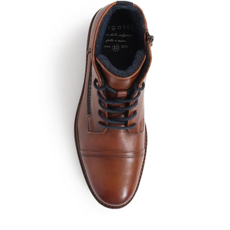 Lace-Up Ankle Boots - BUG40505 / 325 712 - Cognac