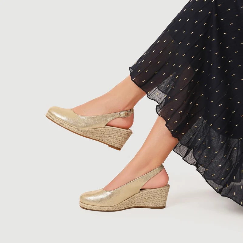 Smart Slingback Espadrilles - WBINS41021 / 327 179 - Gold