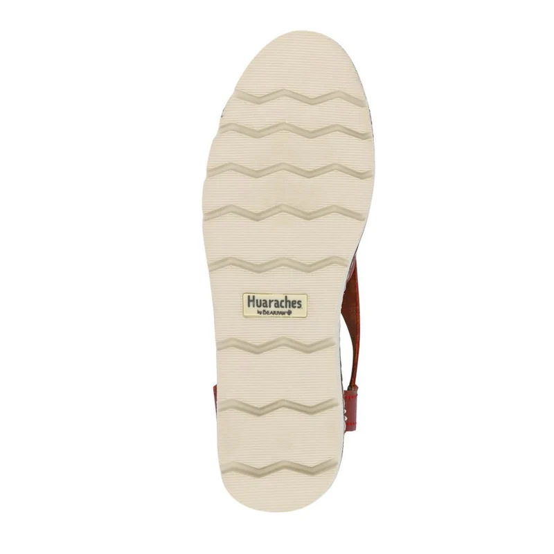 Adjustable-Buckled Leather Sandals - EDNB40092 / 326 912 - Red