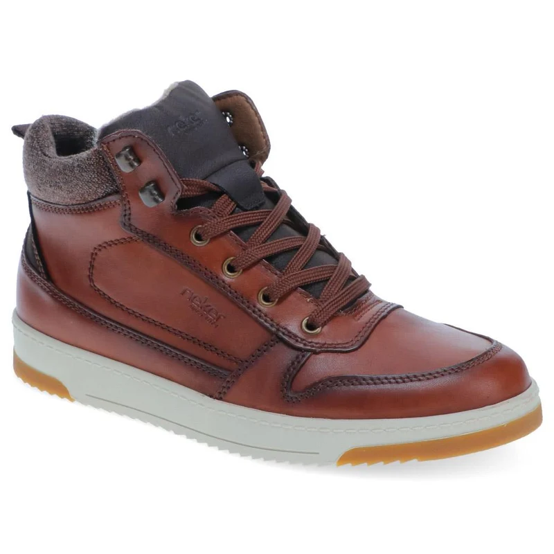 Leather Hi-Top Trainers - RKR40515 / 325 912 - Tan