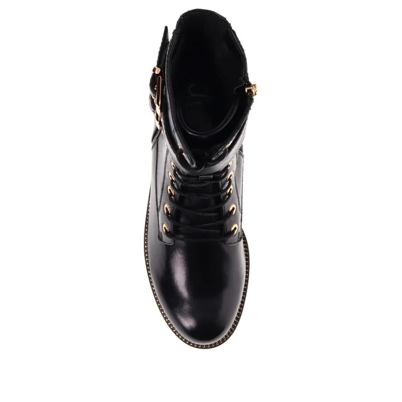 Kaffir Leather Ankle Boots - KAFFIR / 326 131 - Black