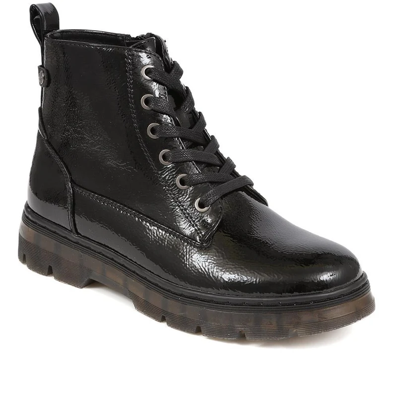Lace-Up Ankle Boots - WOIL40054 / 326 239 - Black