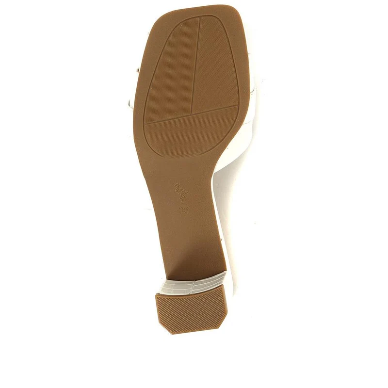 Comfort Heeled Slip-On Mules - MENBU35518 / 321 900 - White
