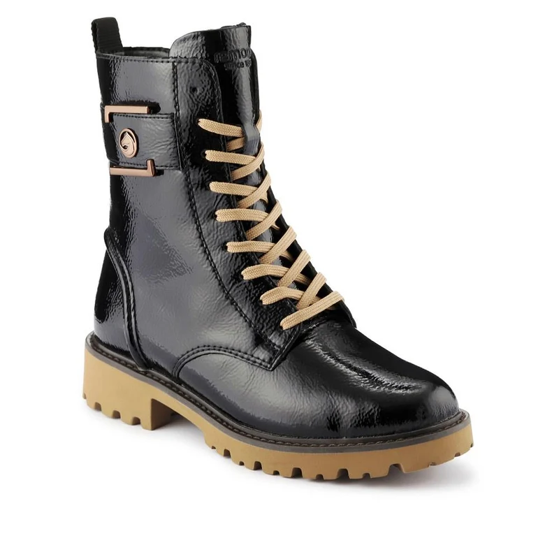 Leather Chunky-Laced Ankle Boots - DRS40514 / 326 362
