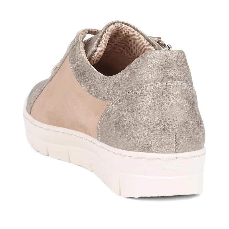 Lace-Up Leather Trainers - DRS39500 / 324 814 - Metallic