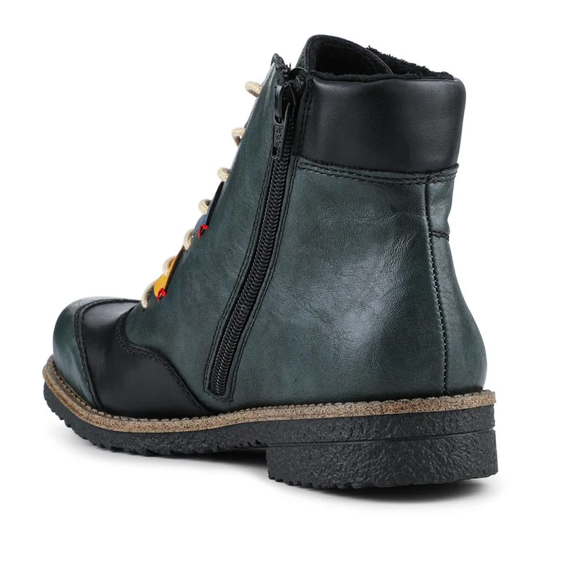 Rieker Cushioned Lace-Up Boots - RKR42530 / 327 694 - Blue Multi