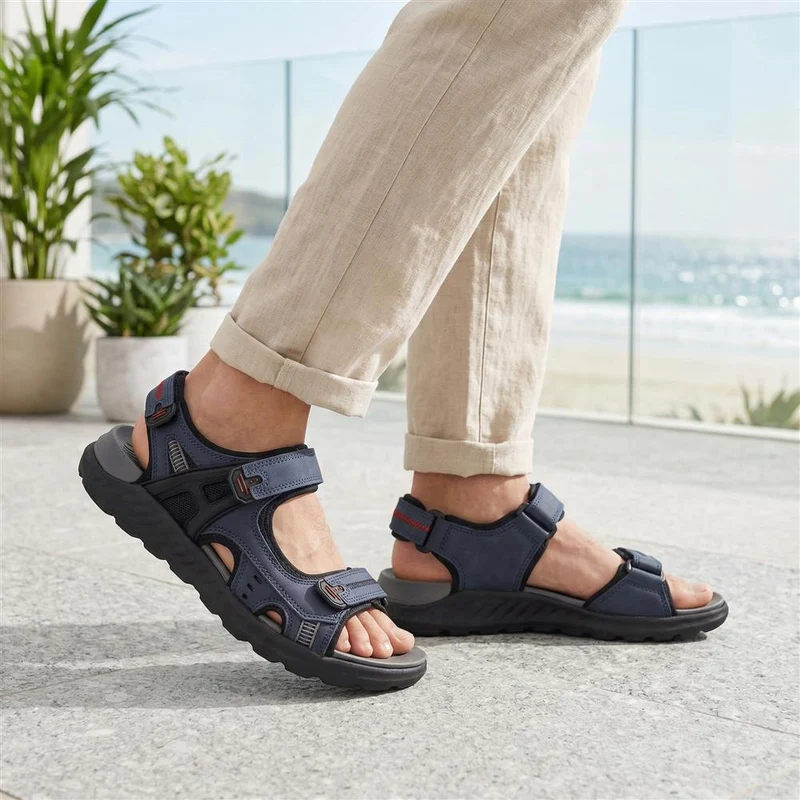 Triple Touch-Fastening-Strapped Sandals - XIAM41006 / 326 975 - Navy