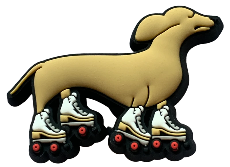 Crocs Jibbitz Windhund auf Rollschuhen Charm
