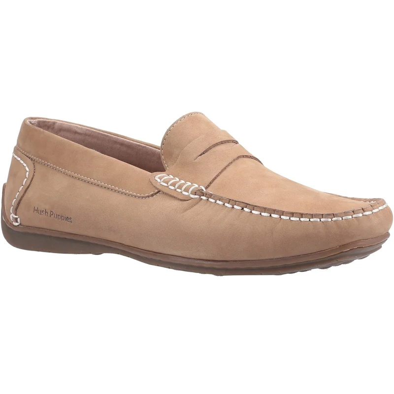 Hush Puppies Roscoe Leder-Slip-On-Schuh für Herren – Beige