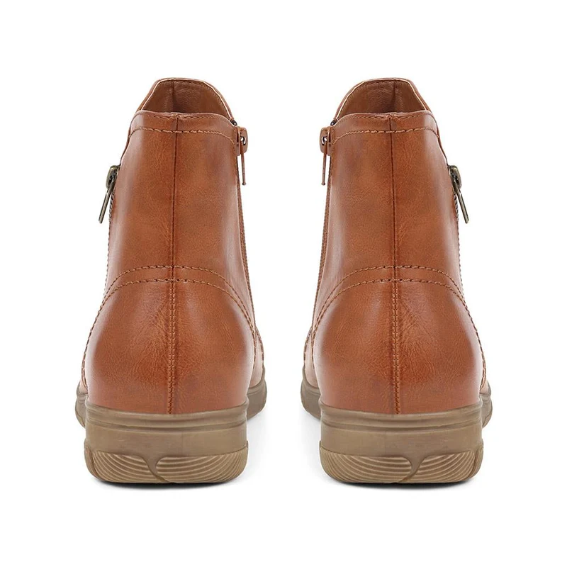 Extra-Wide Fit Smart Ankle Boots - WINFREY / 324 198 - Tan