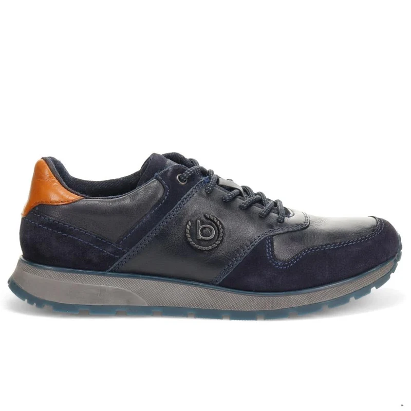 Casual Leather Lace-Up Shoes - BUG40523 / 326 009 - Navy