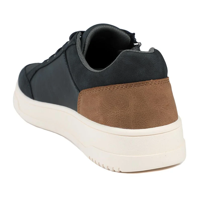 Bugatti Zip Fasten Leather Trainers - BUG43508 / 328 748 - Navy