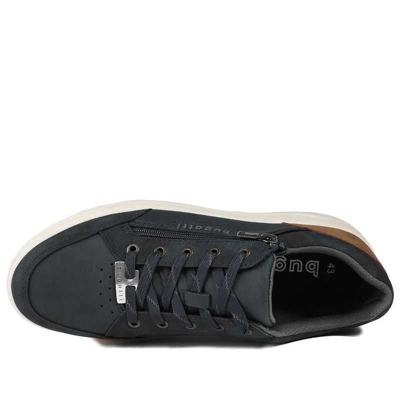 Bugatti Zip Fasten Leather Trainers - BUG43508 / 328 748 - Navy